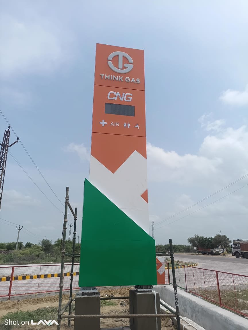 Think Gas branding mast